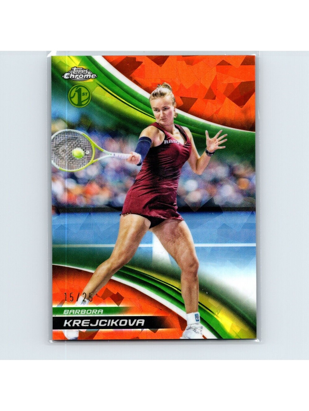 2025 Topps Chrome Tennis Sapphire Barbora Krejcikova RC #19 Orange #/25